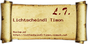 Lichtscheindl Timon névjegykártya